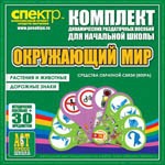 Комплект динамических раздаточных пособий - Окружающий мир (веера). Животные и растения, дорожные знаки. - «globural.ru» - Нижний Тагил