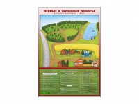 Магнитно-маркерная доска "Лесные и торфяные пожары" + комплект тематических магнитов - «globural.ru» - Нижний Тагил