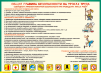 Таблица Общие правила безопасности на уроках труда 1000*1400 винил	  - «globural.ru» - Нижний Тагил