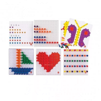 Мозаика Peg Board. Набор с прозрачными досками и картинками - «globural.ru» - Нижний Тагил