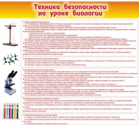 Стенд "Техника безопасности на уроках биологии" (вариант 2) - «globural.ru» - Нижний Тагил