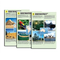 Комплект таблиц по географии раздаточных "Уникальные объекты южных материков" (цвет, лам, А4, 12 шт.) - «globural.ru» - Нижний Тагил