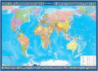 Настенная политическая карта мира с флагами на английском языке - «globural.ru» - Нижний Тагил