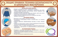Стенд "Общие правила ТБ в школьных мастерских" - «globural.ru» - Нижний Тагил