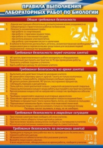 Стенд "Правила выполнения лабораторных работ по биологии" (вариант 2) - «globural.ru» - Нижний Тагил