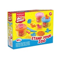 Пластилин на растительной основе Artberry/Stamp Your Zoo 3 бан./35 г со штампами - «globural.ru» - Нижний Тагил