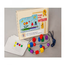 Игровой набор Фребеля "Бусы-шнуровка" (серия "Эксперимент") - «globural.ru» - Нижний Тагил