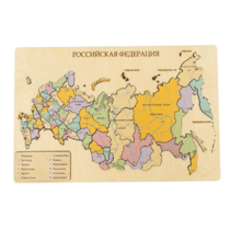 Пазл из дерева Административная карта России "Родина Моя" 522х308х10мм - «globural.ru» - Нижний Тагил
