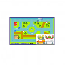 Игровой коврик "Дорожное движение - 2" с набором транспортных средств - «globural.ru» - Нижний Тагил