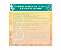 Стенд "Правила безопасности труда в кабинете физики" - «globural.ru» - Нижний Тагил