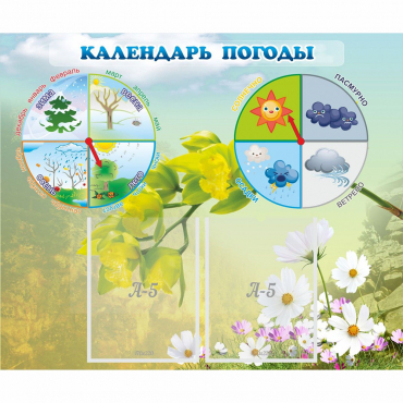 Стенд "Календарь погоды" с 2 карманами - «globural.ru» - Нижний Тагил
